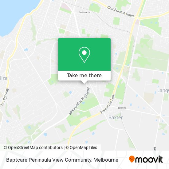 Baptcare Peninsula View Community map