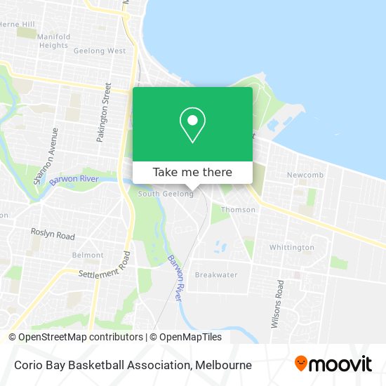 Corio Bay Basketball Association map