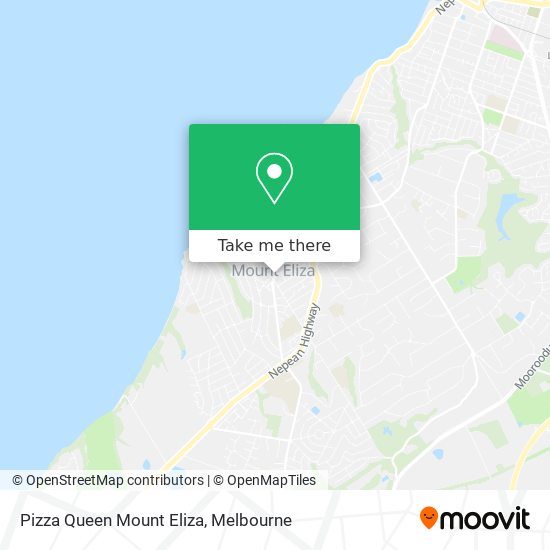 Mapa Pizza Queen Mount Eliza