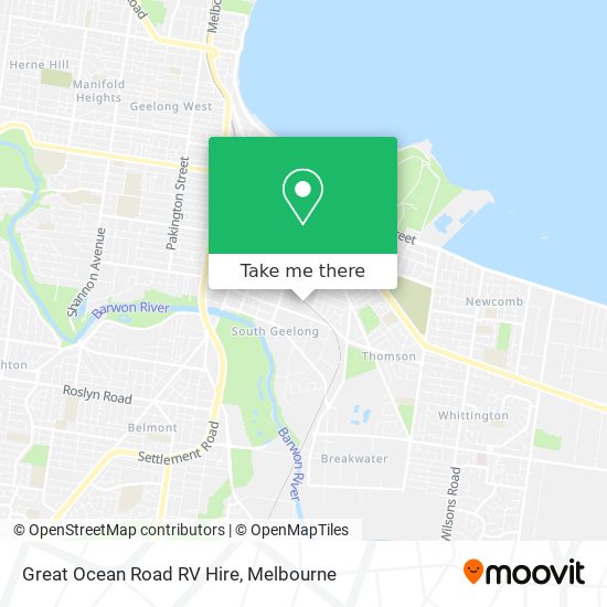 Great Ocean Road RV Hire map