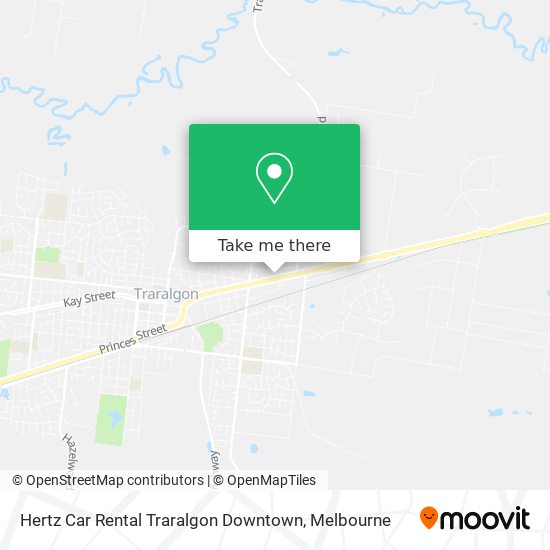 Hertz Car Rental Traralgon Downtown map