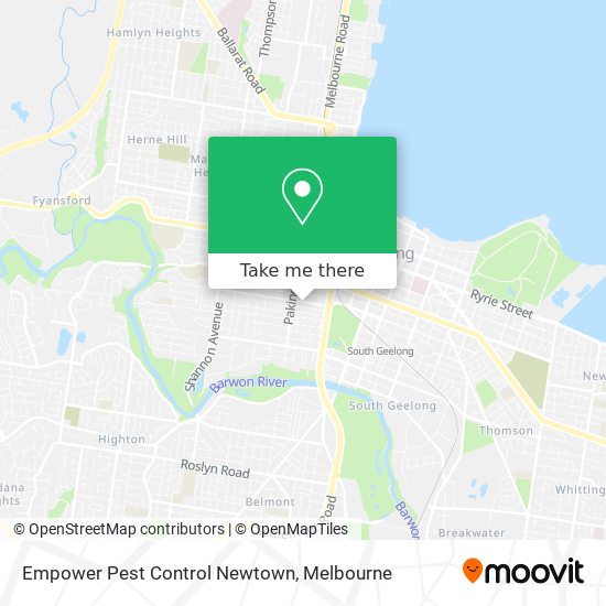 Mapa Empower Pest Control Newtown