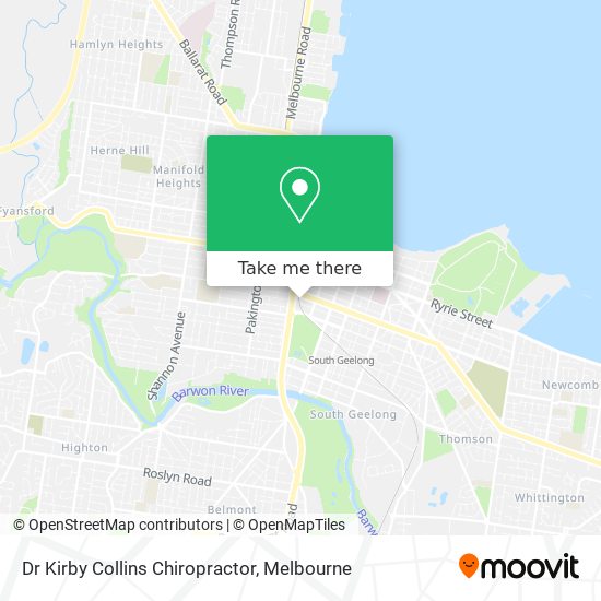 Dr Kirby Collins Chiropractor map