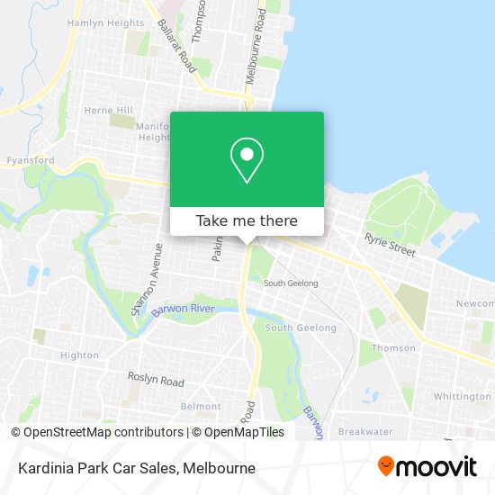 Mapa Kardinia Park Car Sales