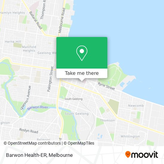 Mapa Barwon Health-ER