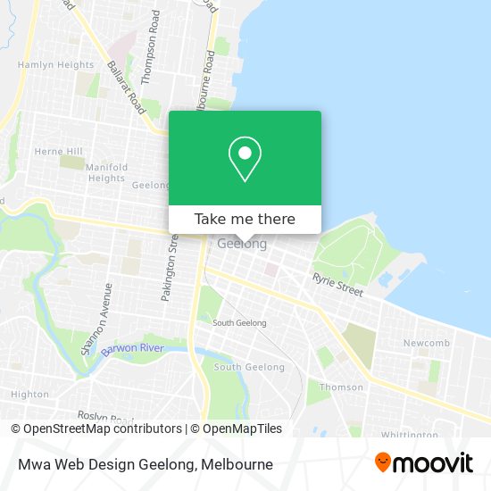Mwa Web Design Geelong map