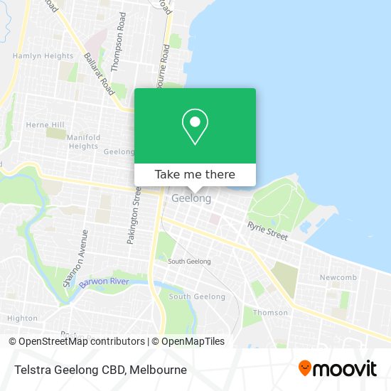 Telstra Geelong CBD map