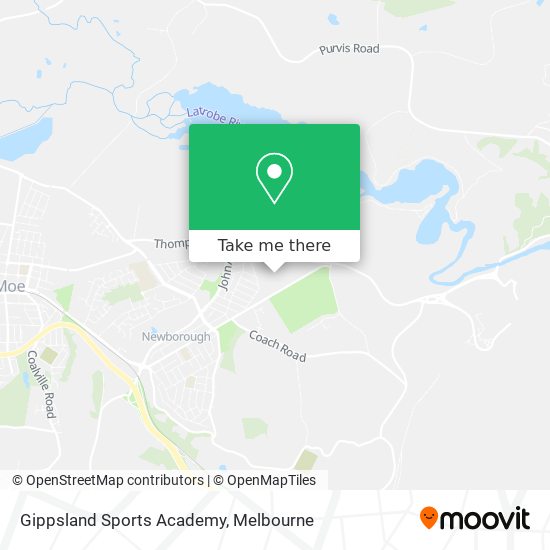 Mapa Gippsland Sports Academy