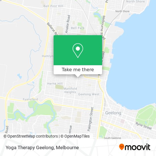 Yoga Therapy Geelong map