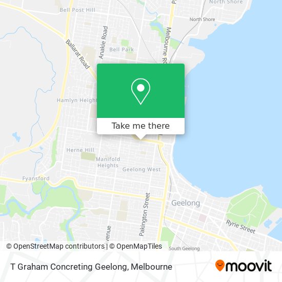 T Graham Concreting Geelong map