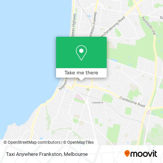 Taxi Anywhere Frankston map