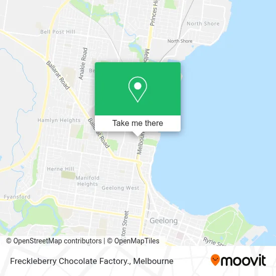 Freckleberry Chocolate Factory. map