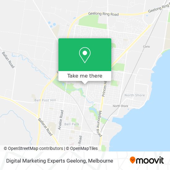 Mapa Digital Marketing Experts Geelong