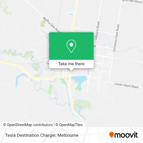 Mapa Tesla Destination Charger