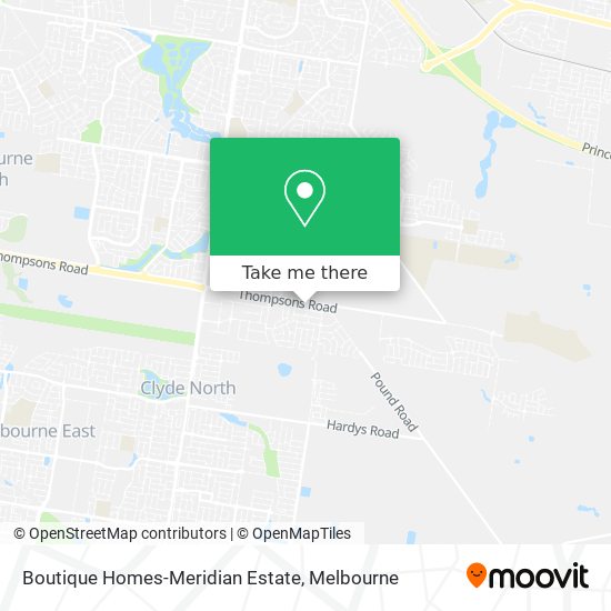 Boutique Homes-Meridian Estate map