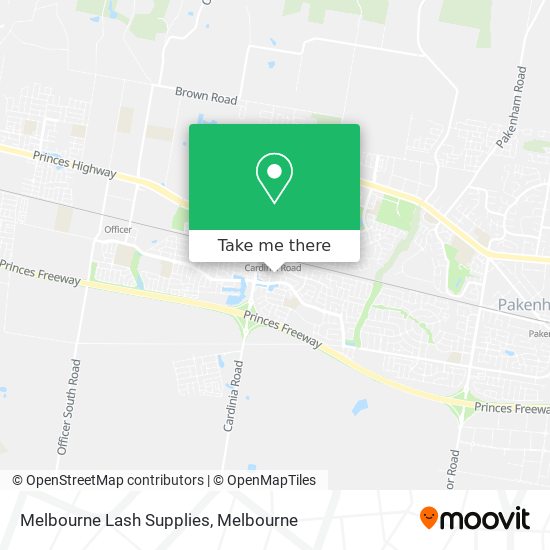 Melbourne Lash Supplies map