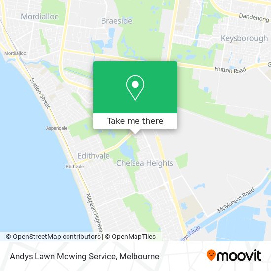 Andys Lawn Mowing Service map