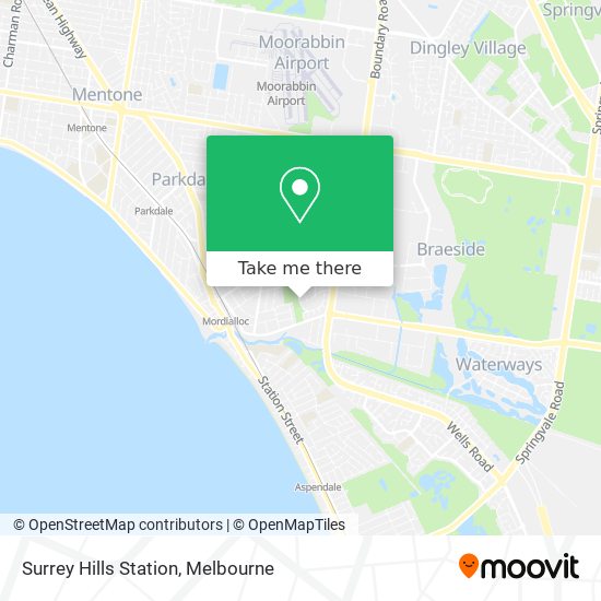 Surrey Hills Station map