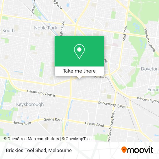 Mapa Brickies Tool Shed