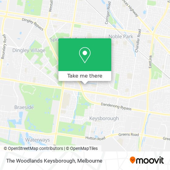 Mapa The Woodlands Keysborough