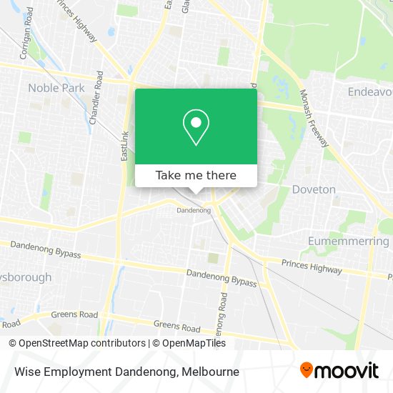 Wise Employment Dandenong map