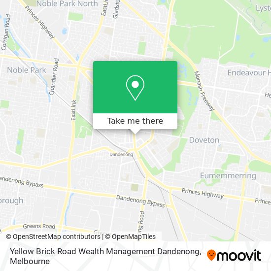 Yellow Brick Road Wealth Management Dandenong map