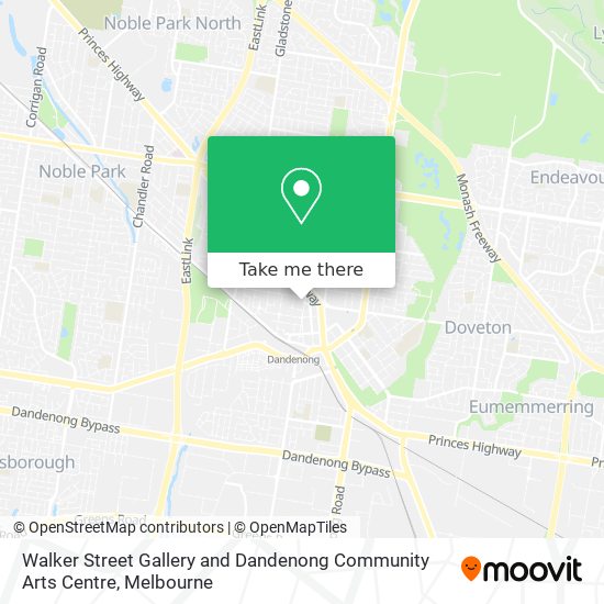 Walker Street Gallery and Dandenong Community Arts Centre map