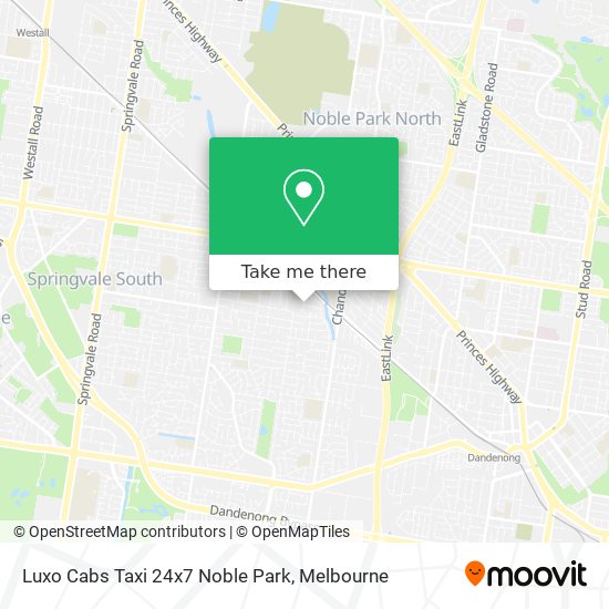 Luxo Cabs Taxi 24x7 Noble Park map