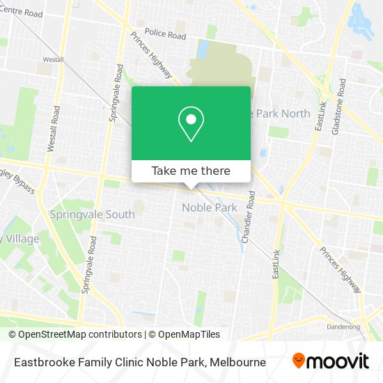 Eastbrooke Family Clinic Noble Park map