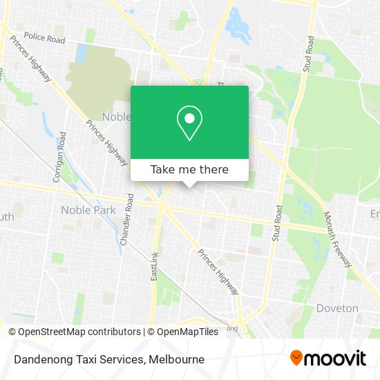 Dandenong Taxi Services map