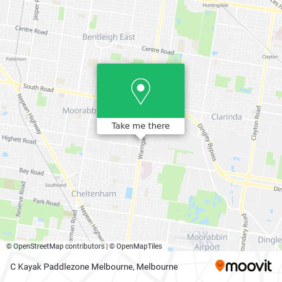 Mapa C Kayak Paddlezone Melbourne