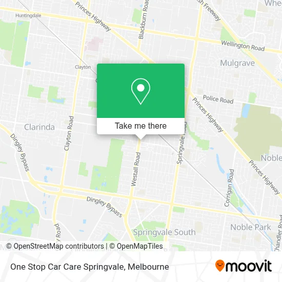 Mapa One Stop Car Care Springvale