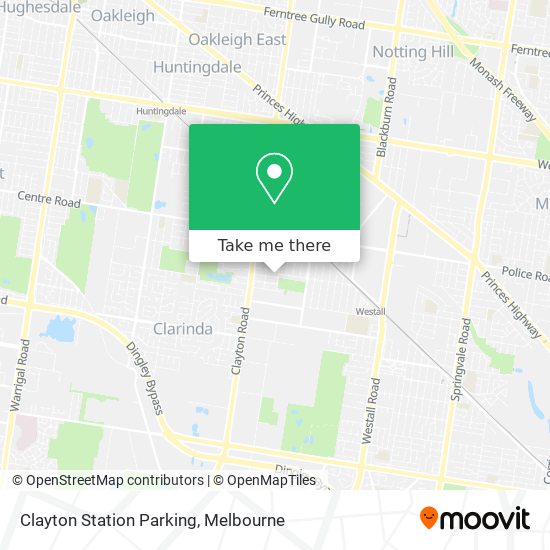 Clayton Station Parking map