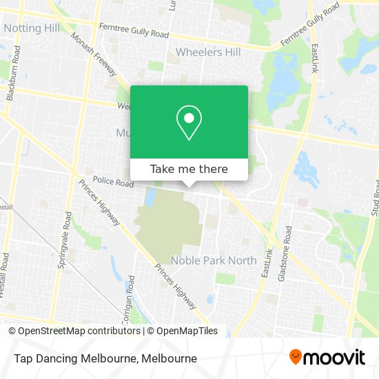 Tap Dancing Melbourne map