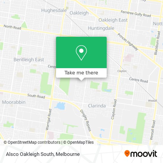 Mapa Alsco Oakleigh South