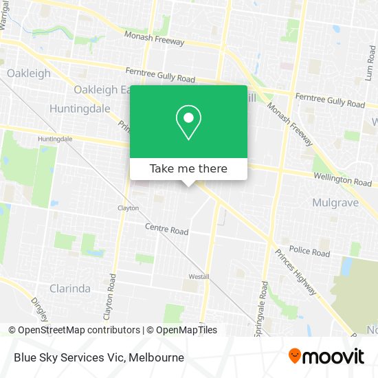 Blue Sky Services Vic map