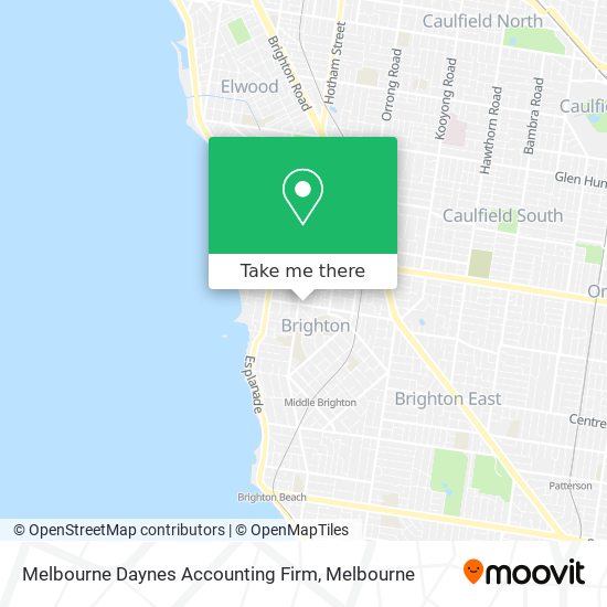 Mapa Melbourne Daynes Accounting Firm