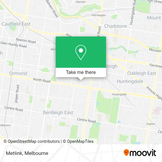 Mapa Metlink