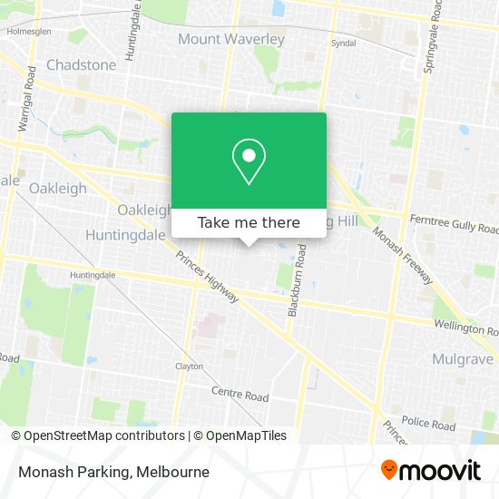 Monash Parking map