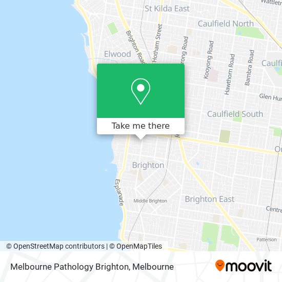 Mapa Melbourne Pathology Brighton