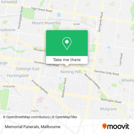 Memorial Funerals map