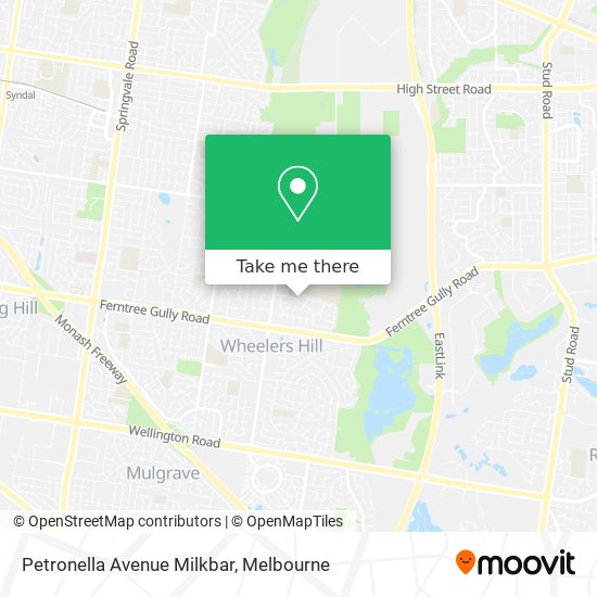 Petronella Avenue Milkbar map