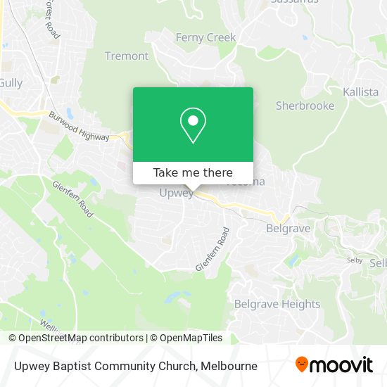 Mapa Upwey Baptist Community Church