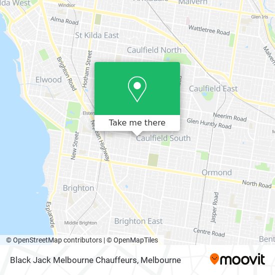 Black Jack Melbourne Chauffeurs map