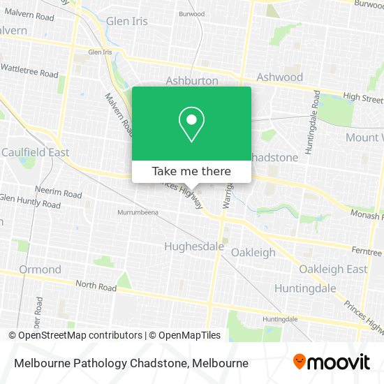 Melbourne Pathology Chadstone map