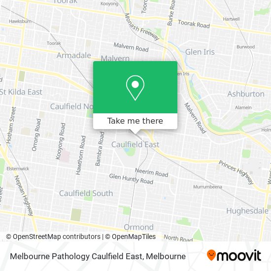 Melbourne Pathology Caulfield East map