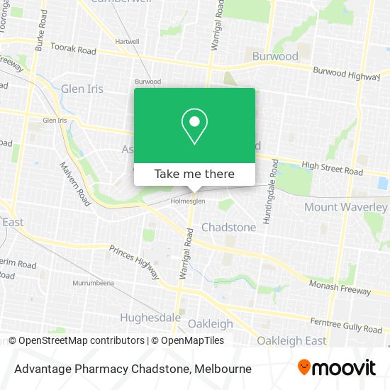 Mapa Advantage Pharmacy Chadstone