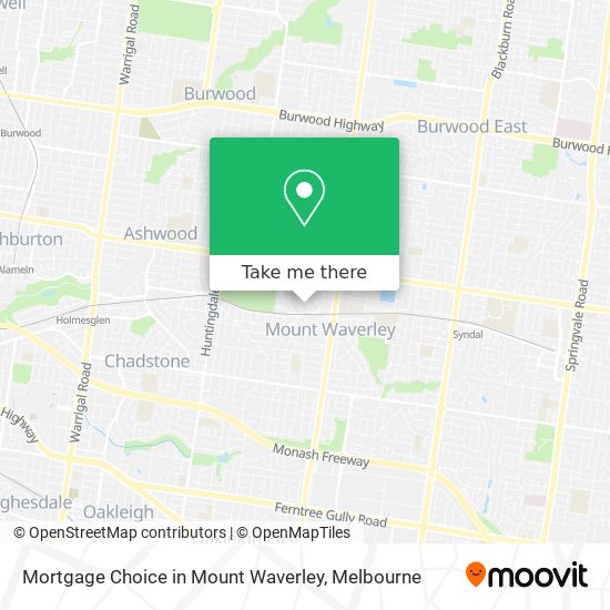 Mortgage Choice in Mount Waverley map