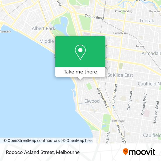 Rococo Acland Street map