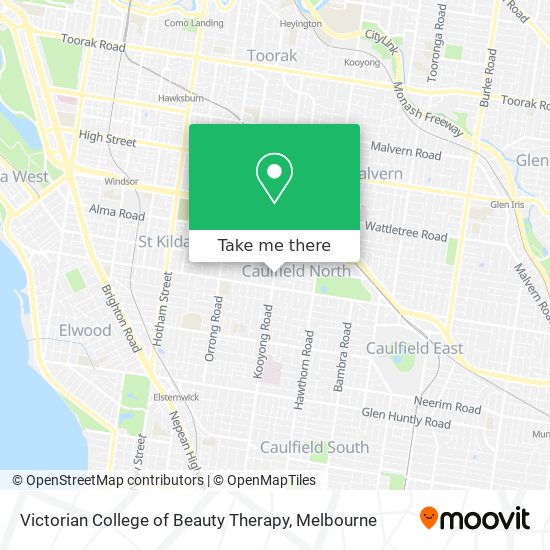 Victorian College of Beauty Therapy map